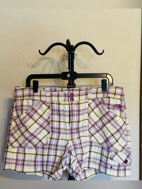 The North Face Women's Purple Plaid Shorts - 14